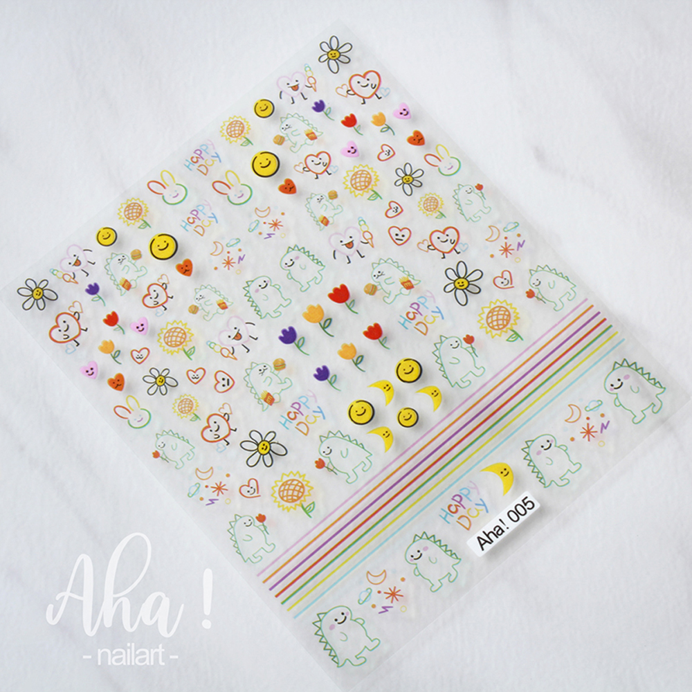 1Pcs Kawaii Dinosaur Nail Art  - Nail Art One Stroke 리뷰 및 가격