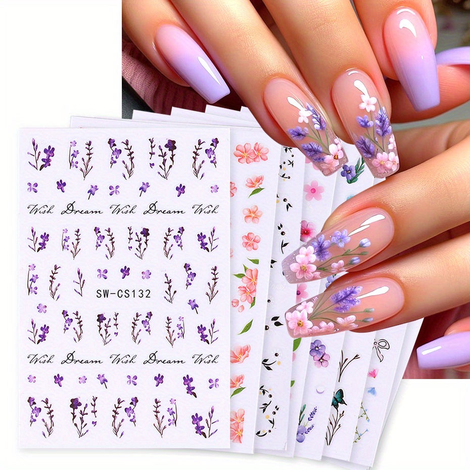 8pcs Spring Theme Flowers Nail - Nail Art Trend 2026 리뷰 및 가격