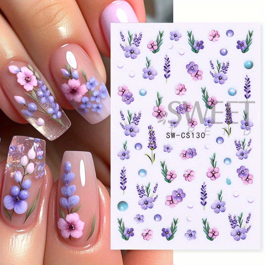 8pcs Spring Theme Flowers Nail - Nail Art Trend 2026 리뷰 및 가격