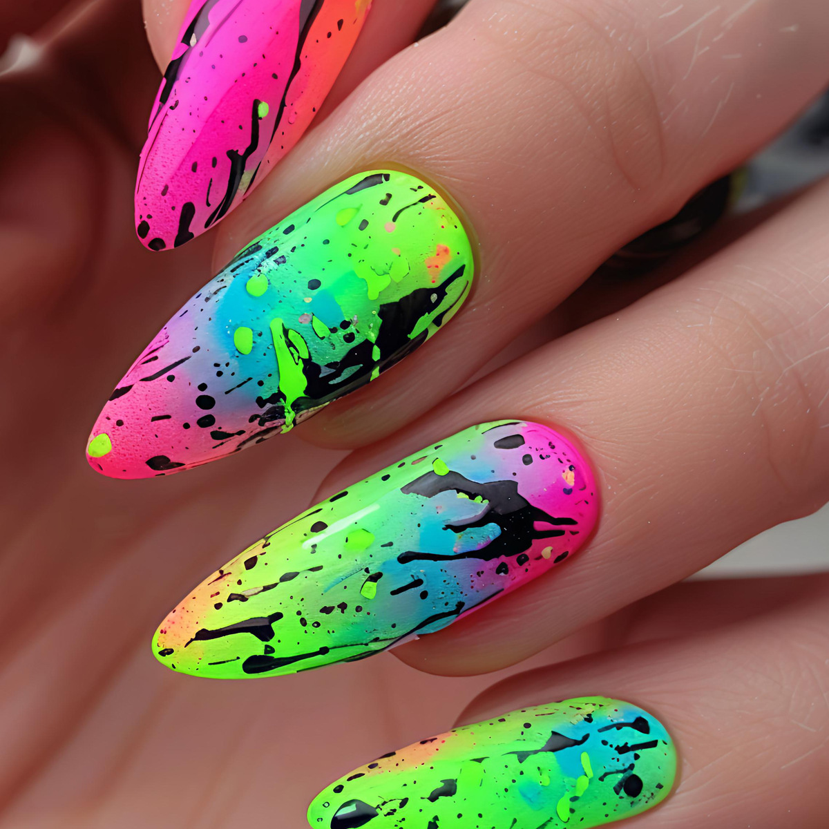 24pcs/set Short Medium long fa - Nail Art Yellow 리뷰 및 가격