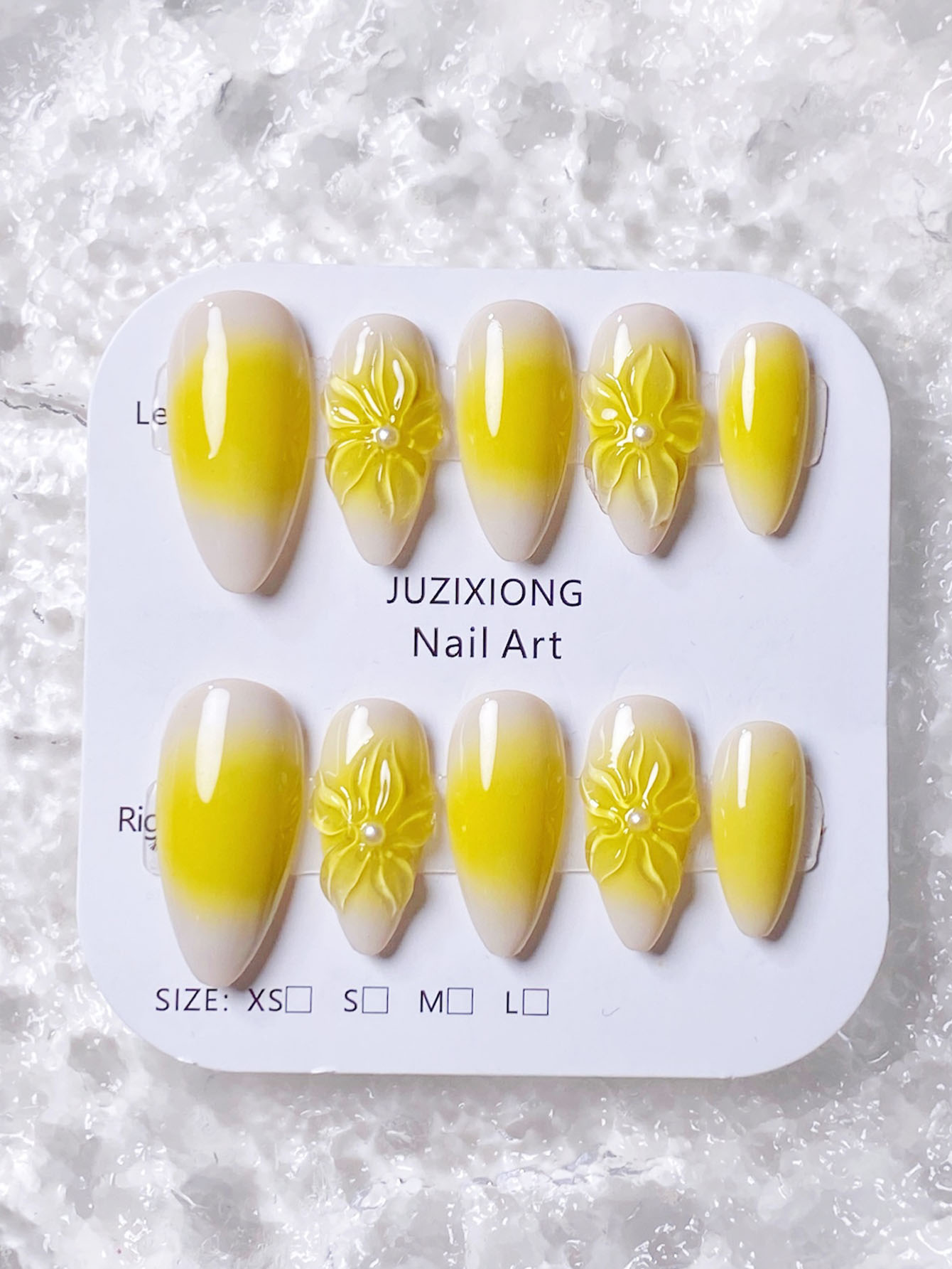 10 pieces of pure handmade alm - Nail Art Yellow 리뷰 및 가격