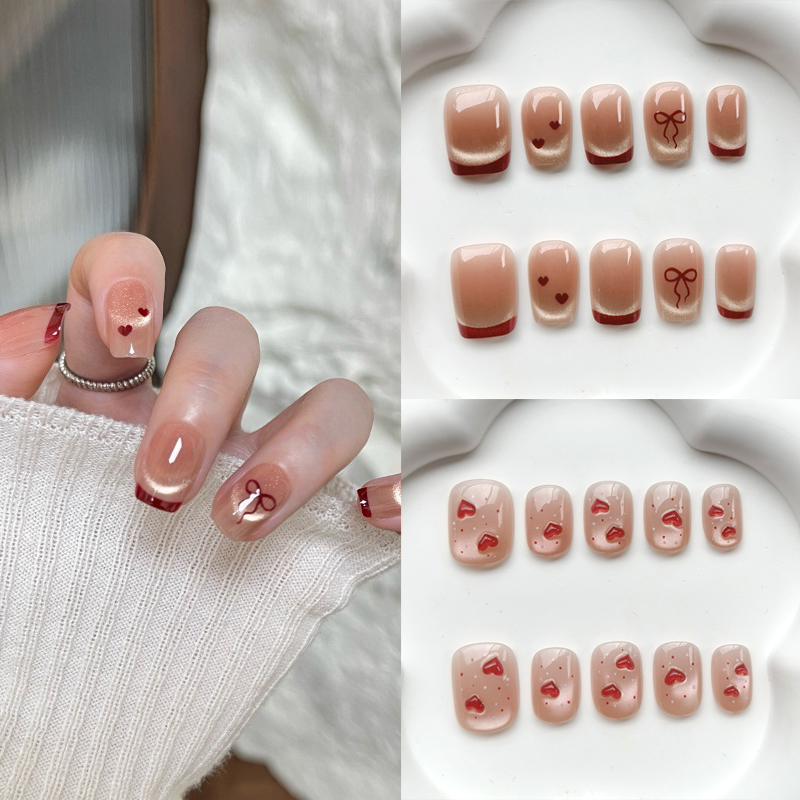 10Pcs French Style Cute Sweeth - Nail Art French 리뷰 및 가격