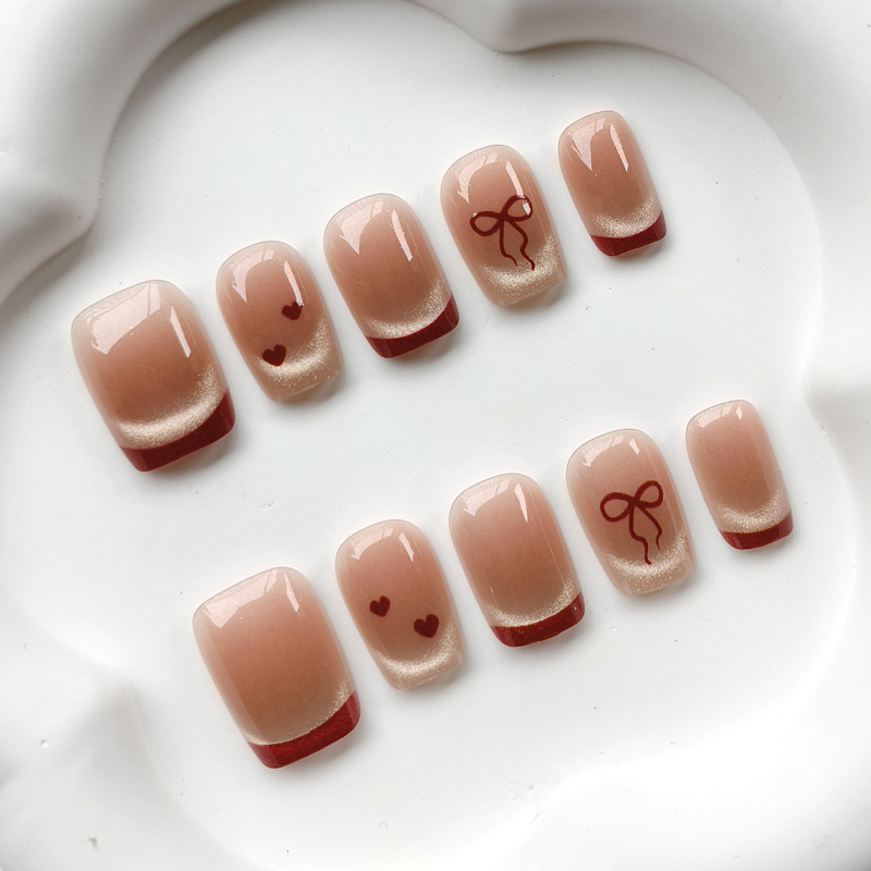 10Pcs French Style Cute Sweeth - Nail Art French 리뷰 및 가격
