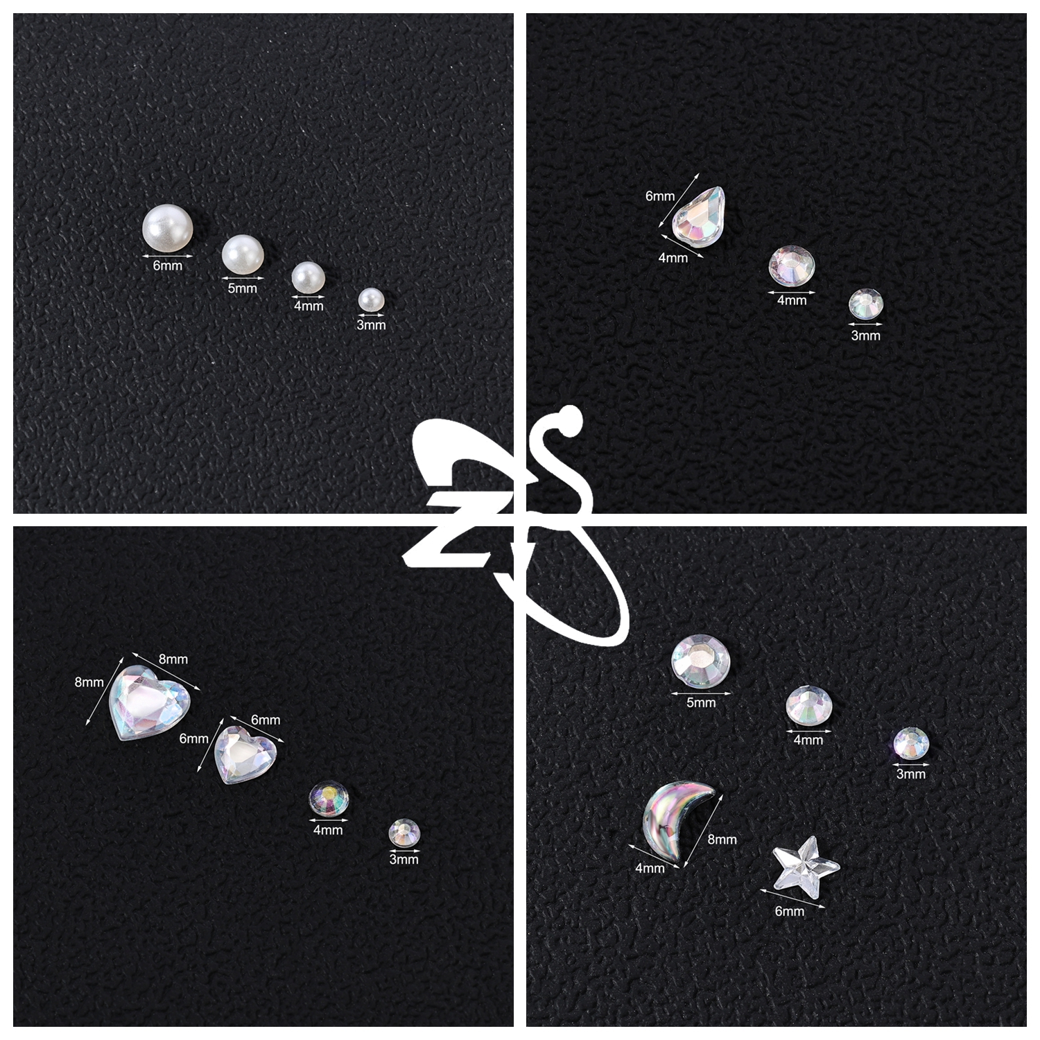 ZS 1 Set 3D Colorful Rhineston - Rhinestone Nail Gem 리뷰 및 가격