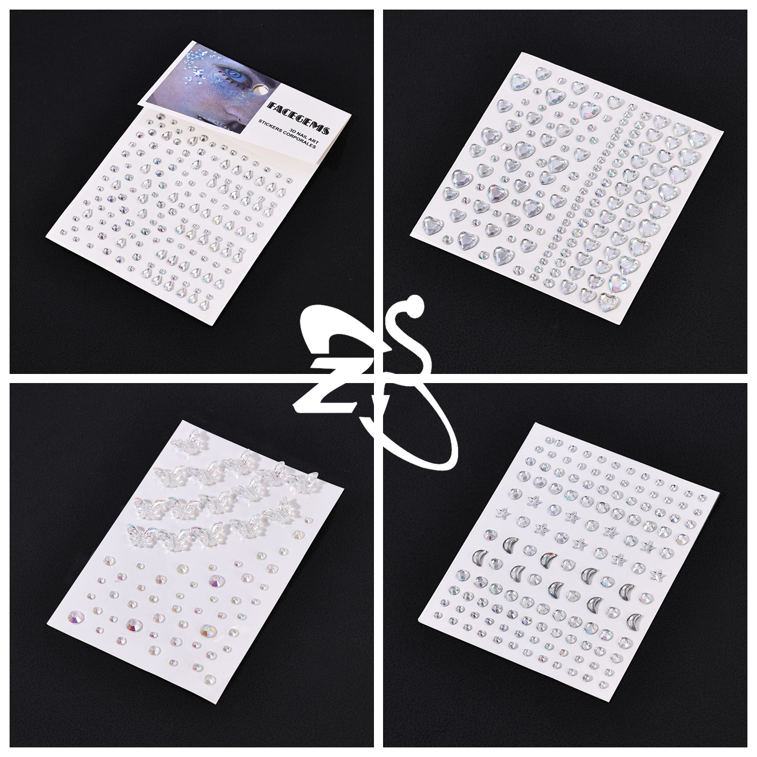 ZS 1 Set 3D Colorful Rhineston - Rhinestone Nail Gem 리뷰 및 가격
