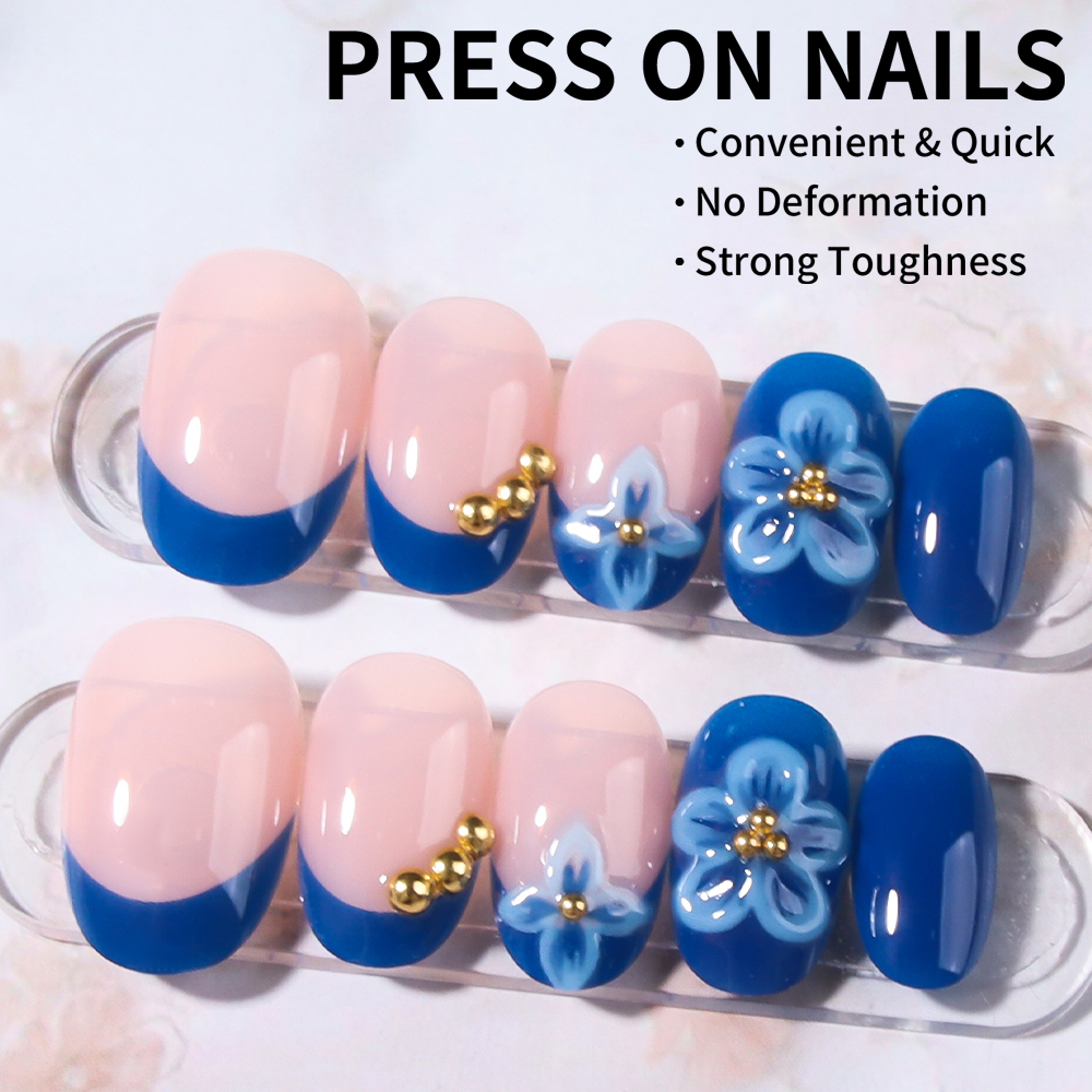 24pcs Short Oval 3D Gel Nail S - Nail Art French 리뷰 및 가격