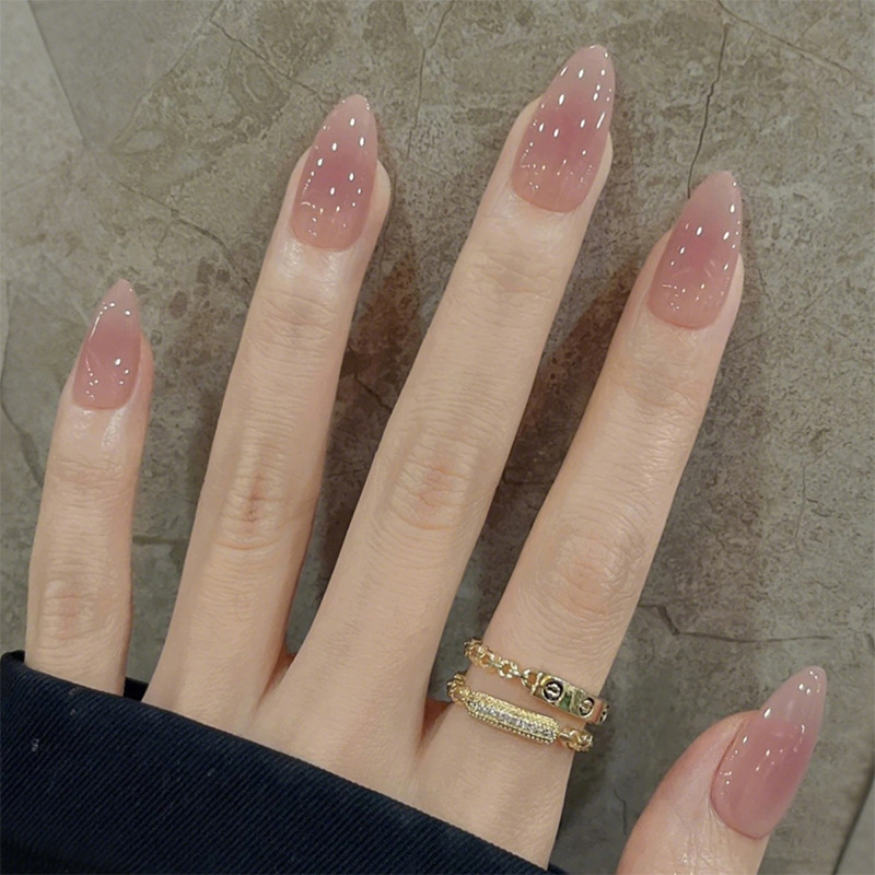 24Pcs Simple Nude Pink Solid N - Nail Art Oval 리뷰 및 가격
