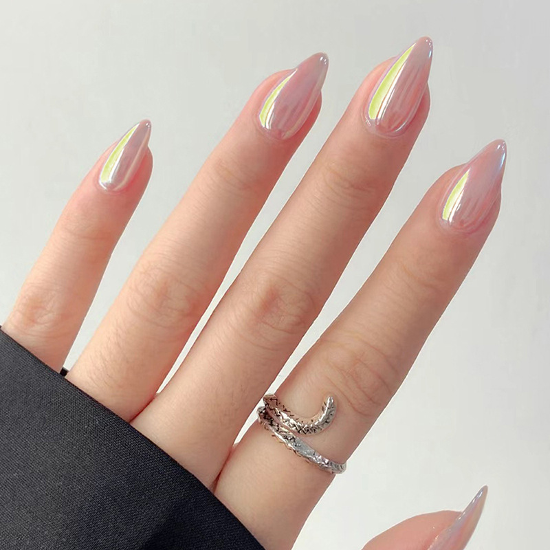 24Pcs Simple Nude Pink Solid N - Nail Art Oval 리뷰 및 가격
