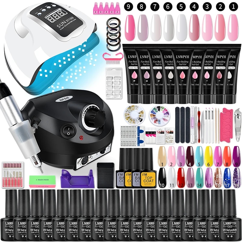 Gel Nail Polish Set Poly Nail  - Polygel Nail Kit 리뷰 및 가격
