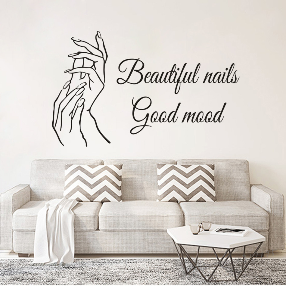 Beauty Nails Quote Vinyl Wall  - Nail Art Quotes 리뷰 및 가격