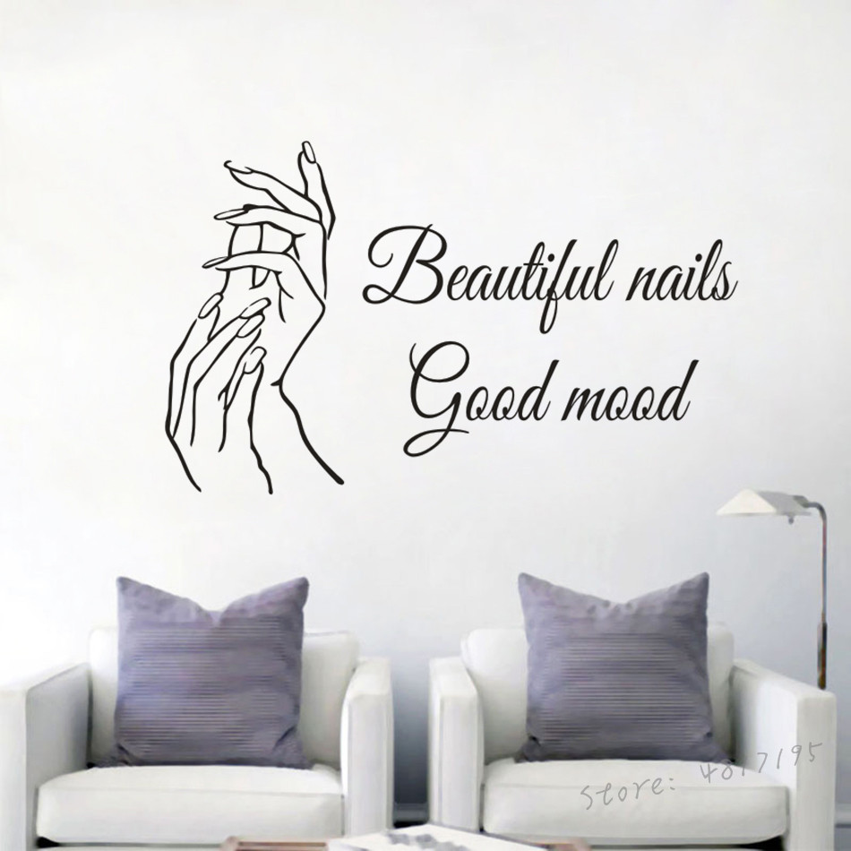 Beauty Nails Quote Vinyl Wall  - Nail Art Quotes 리뷰 및 가격