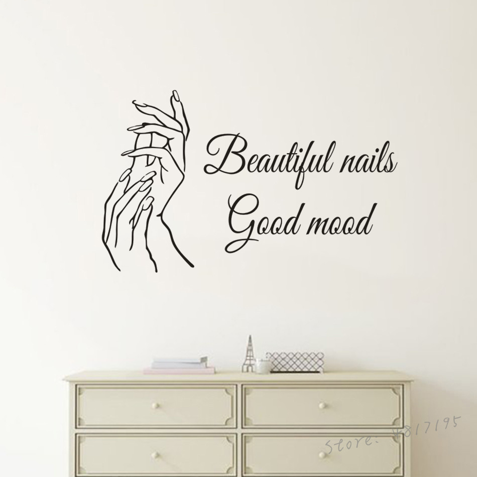 Beauty Nails Quote Vinyl Wall  - Nail Art Quotes 리뷰 및 가격