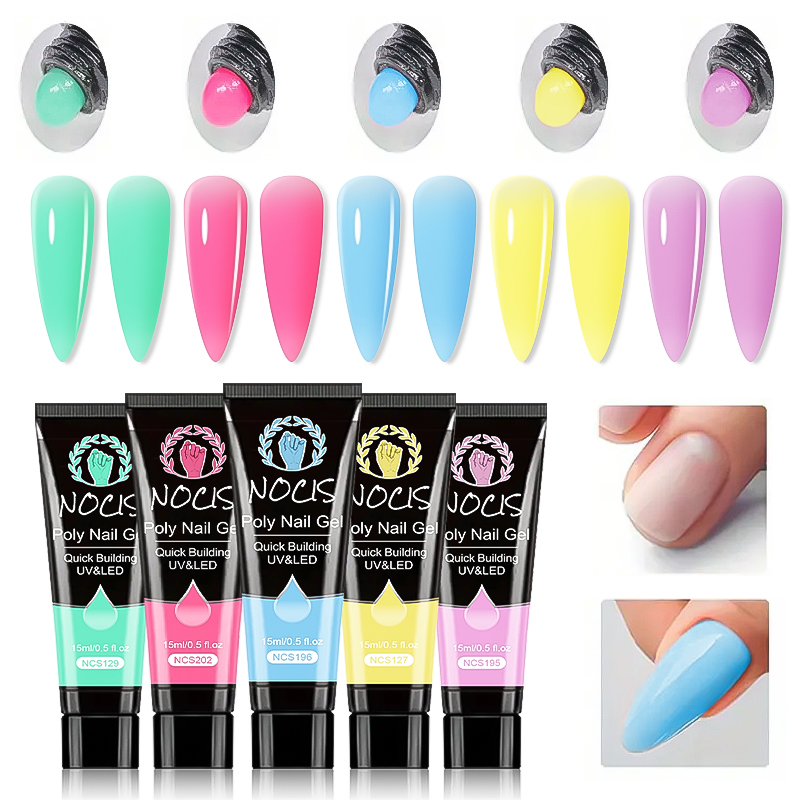NOCIS Poly Nail Gel Kit-5 Colo - Polygel Nail Kit 리뷰 및 가격