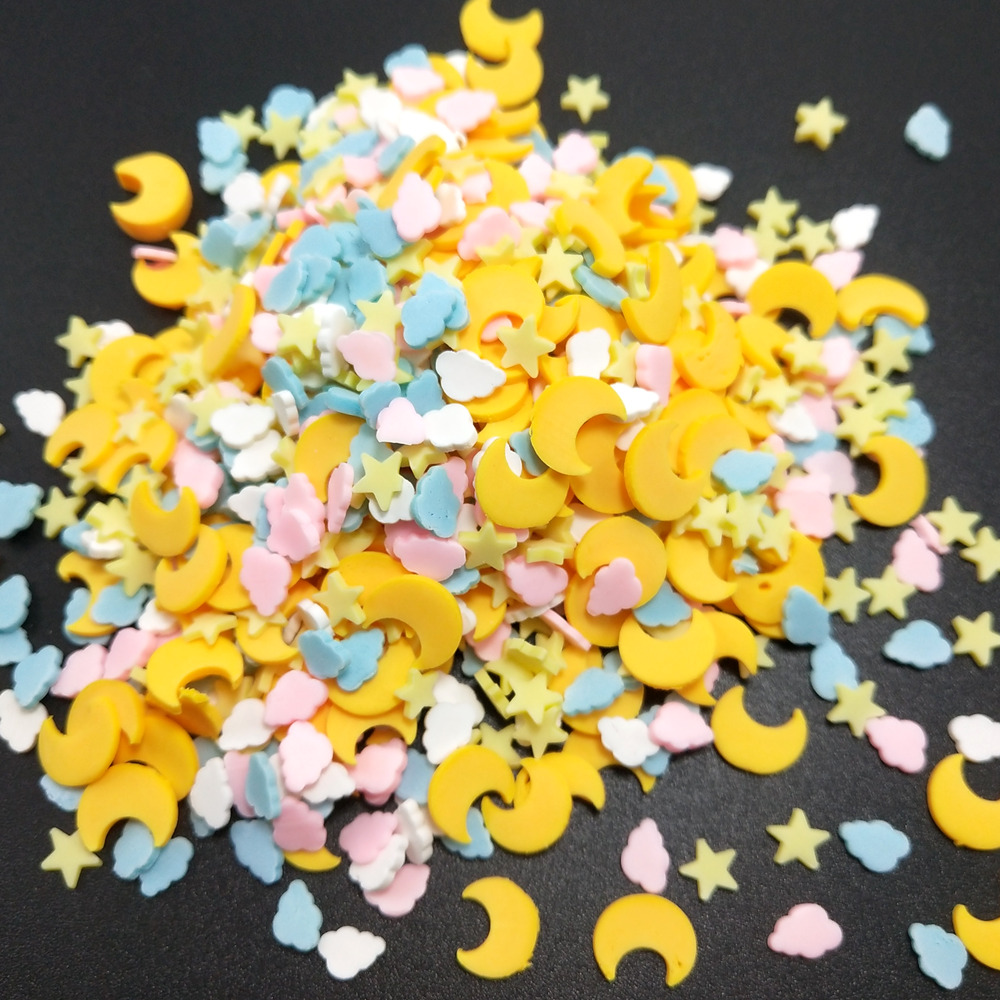 50g Yellow Star/Clouds Polymer - Nail Art Yellow 리뷰 및 가격