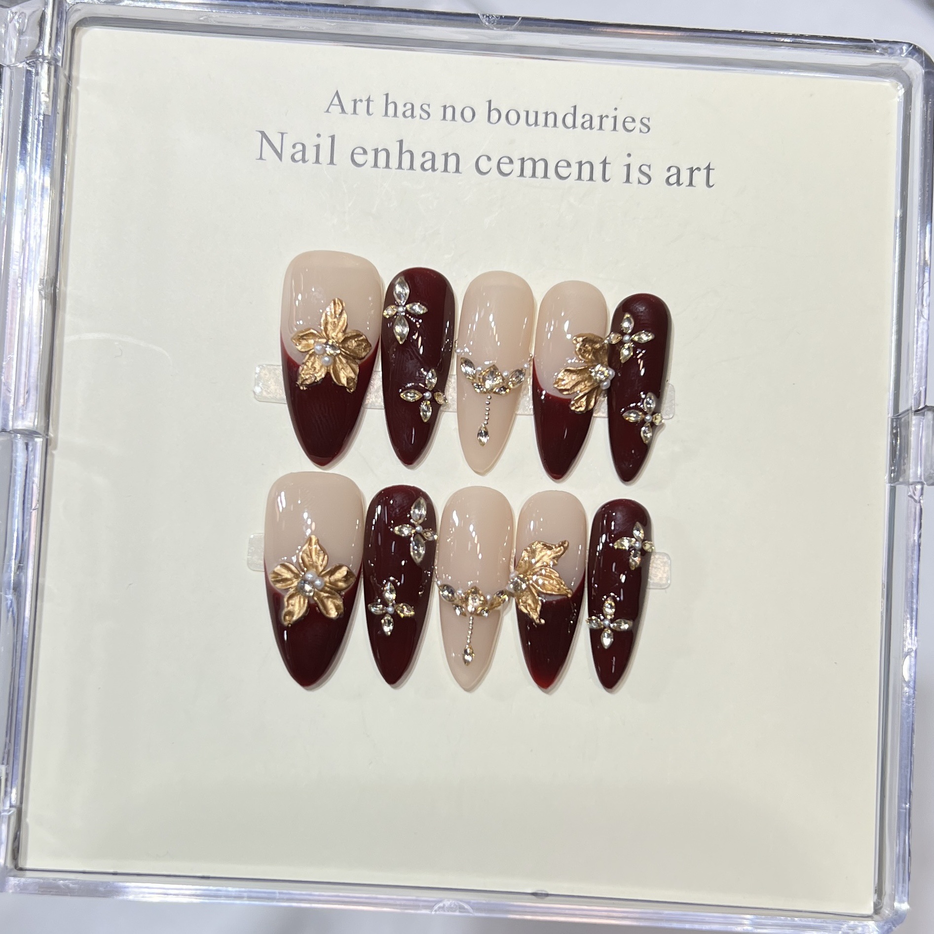 10Pcs Handmade Elegant French  - Nail Art French 리뷰 및 가격