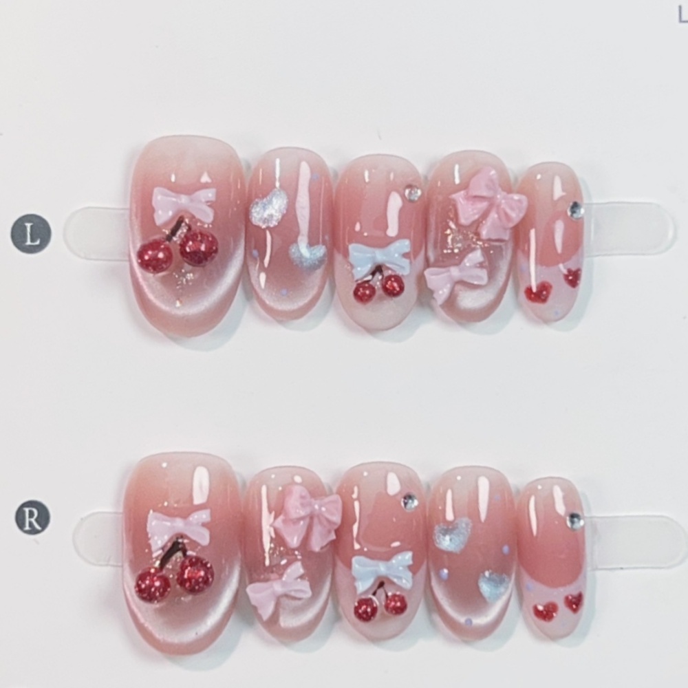 10pcs Cat's Eye Handmade Fake  - Nail Art Oval 리뷰 및 가격