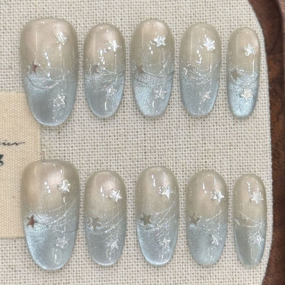 10pcs Cat's Eye Handmade Fake  - Nail Art Oval 리뷰 및 가격