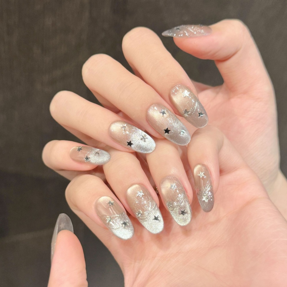 10pcs Cat's Eye Handmade Fake  - Nail Art Oval 리뷰 및 가격
