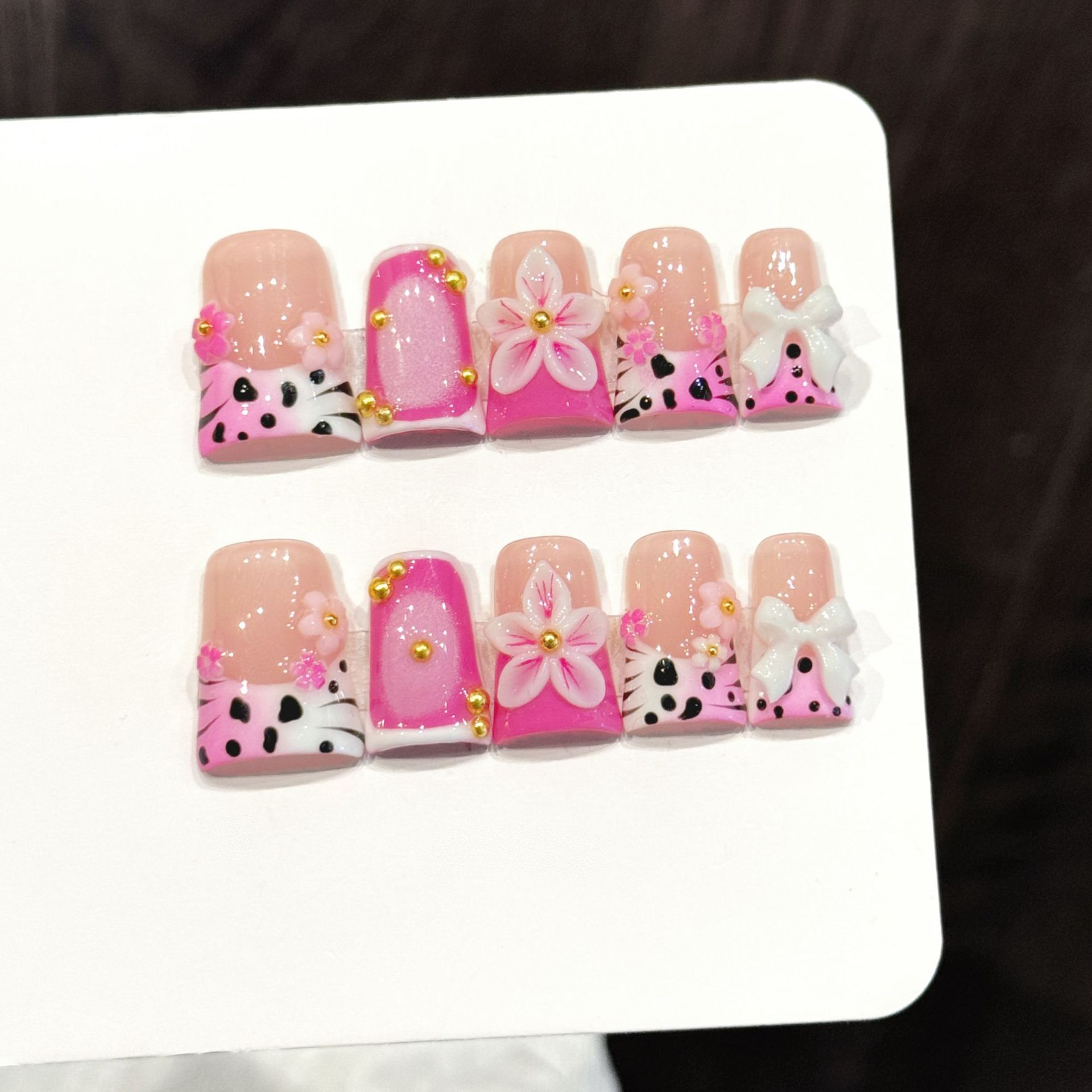 10pcs Ocean Style Fake Nails D - Nail Art French 리뷰 및 가격