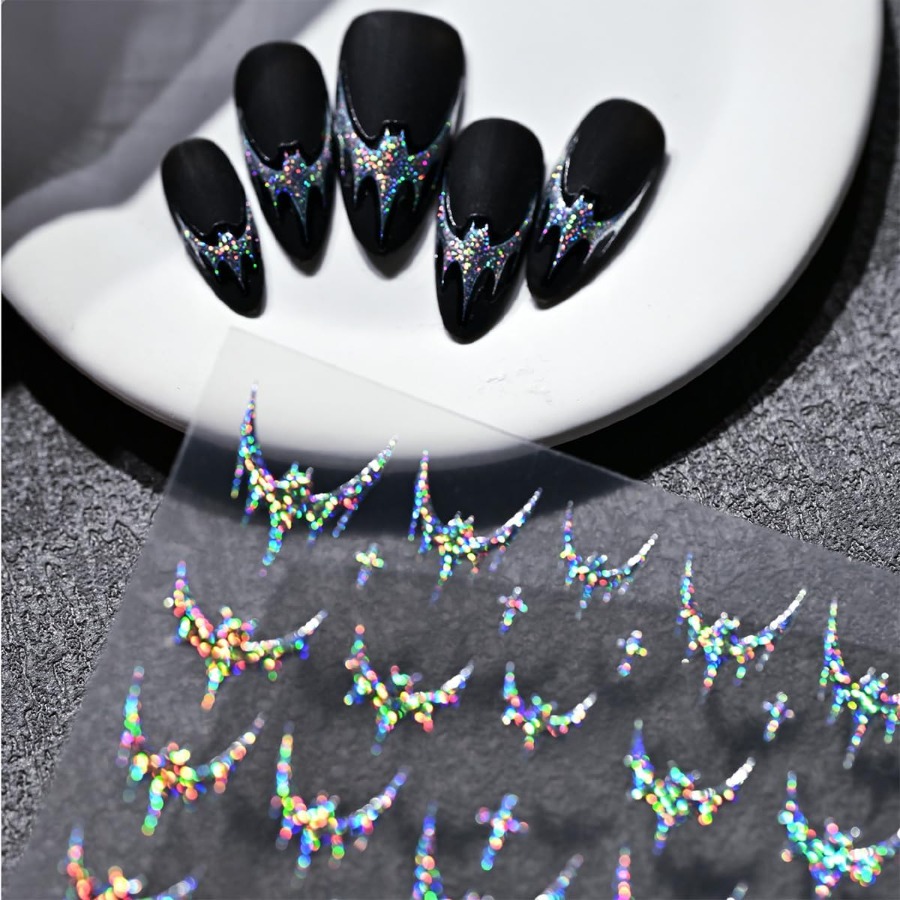 3 Sheets Halloween Nail Sticke - Nail Art French 리뷰 및 가격