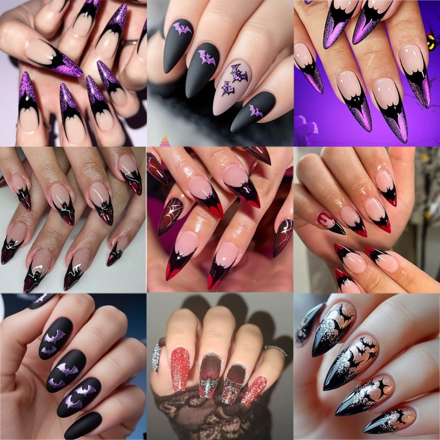 3 Sheets Halloween Nail Sticke - Nail Art French 리뷰 및 가격