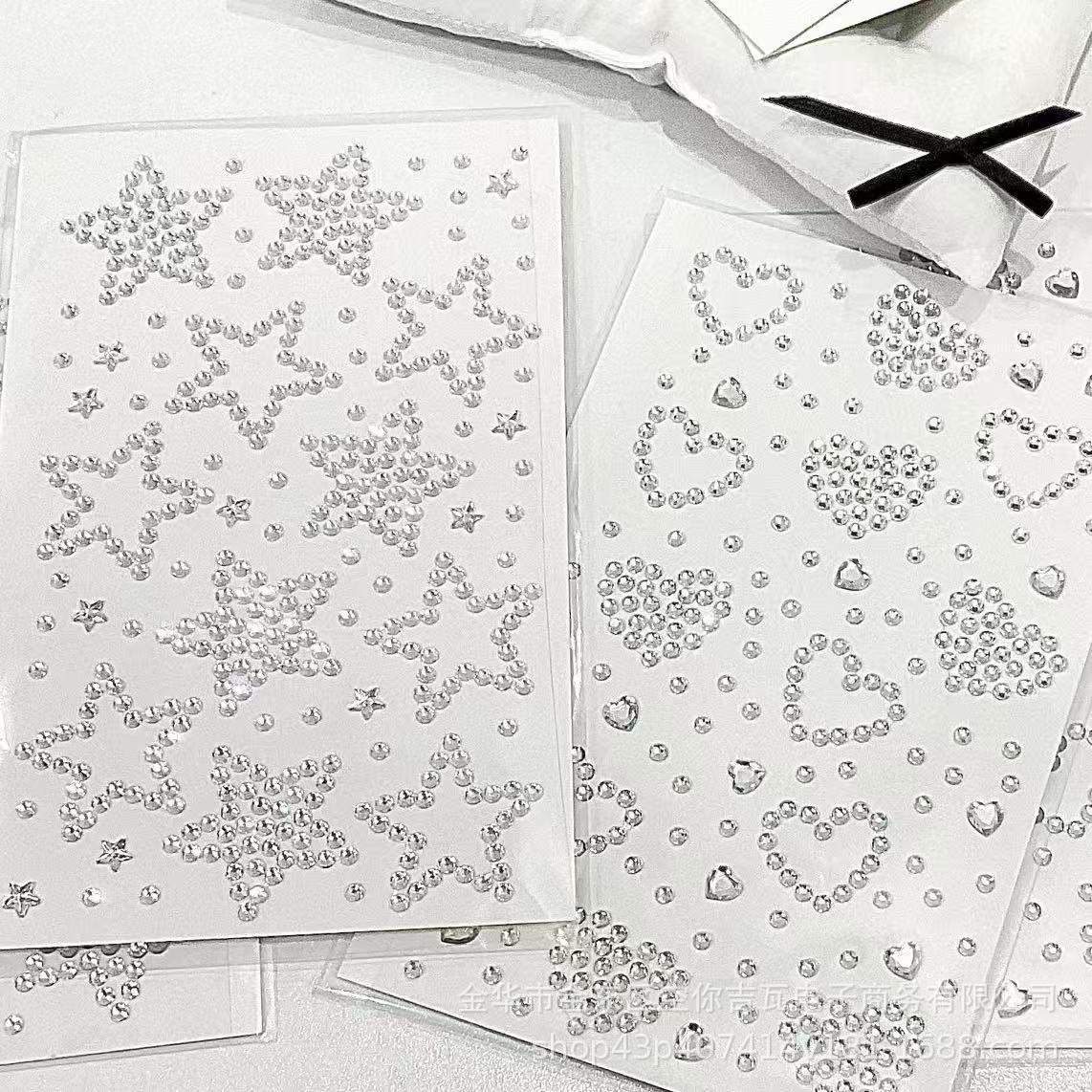 Silver Star Heart Rhinestone S - Rhinestone Nail Gem 리뷰 및 가격