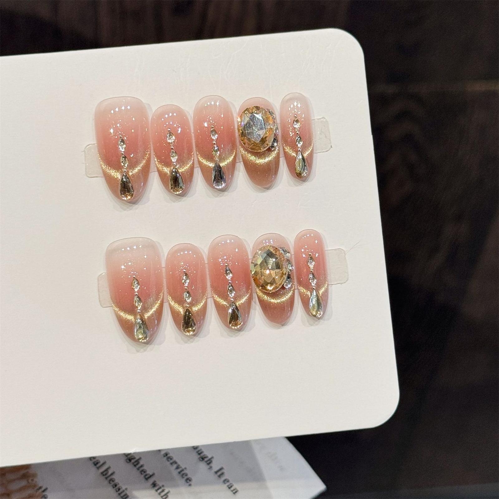 10Pcs Brown Leopard Print Pres - Nail Art Oval 리뷰 및 가격
