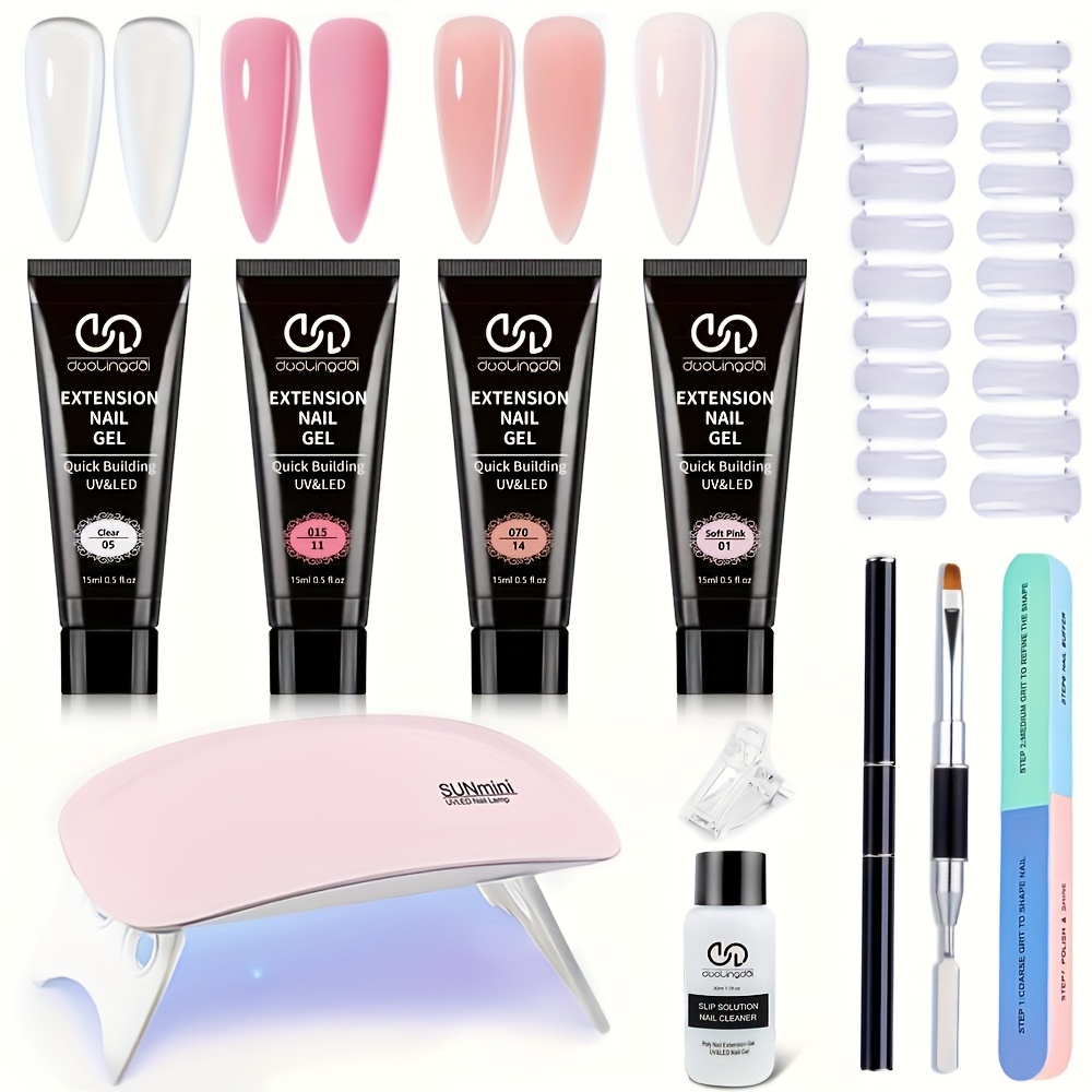 Poly for Nail Gel Kit, 4pcs Cl - Polygel Nail Kit 리뷰 및 가격