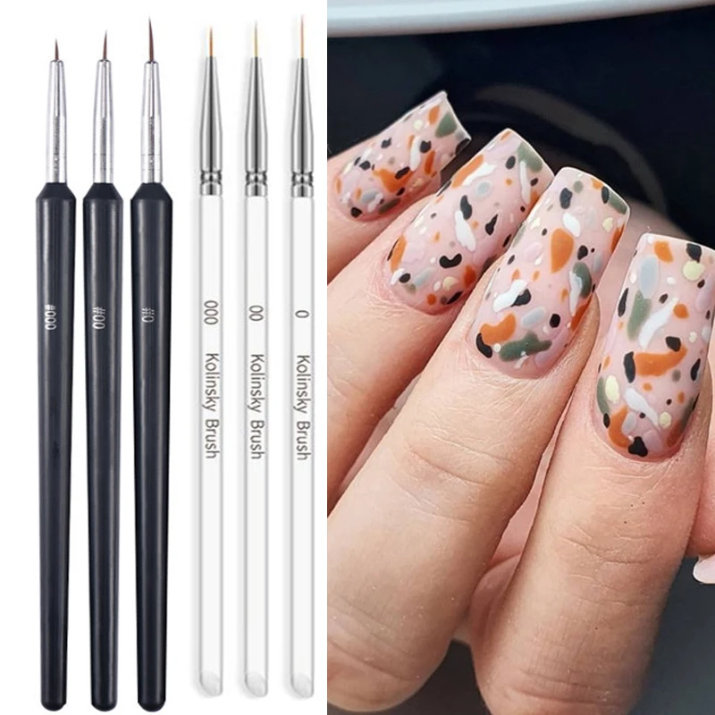 3pcs Nail Art Brush Nail Paint - Nail Art One Stroke 리뷰 및 가격