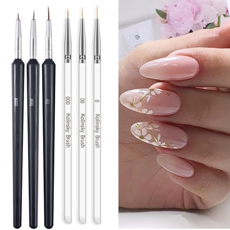 3pcs Nail Art Brush Nail Paint - Nail Art One Stroke 리뷰 및 가격