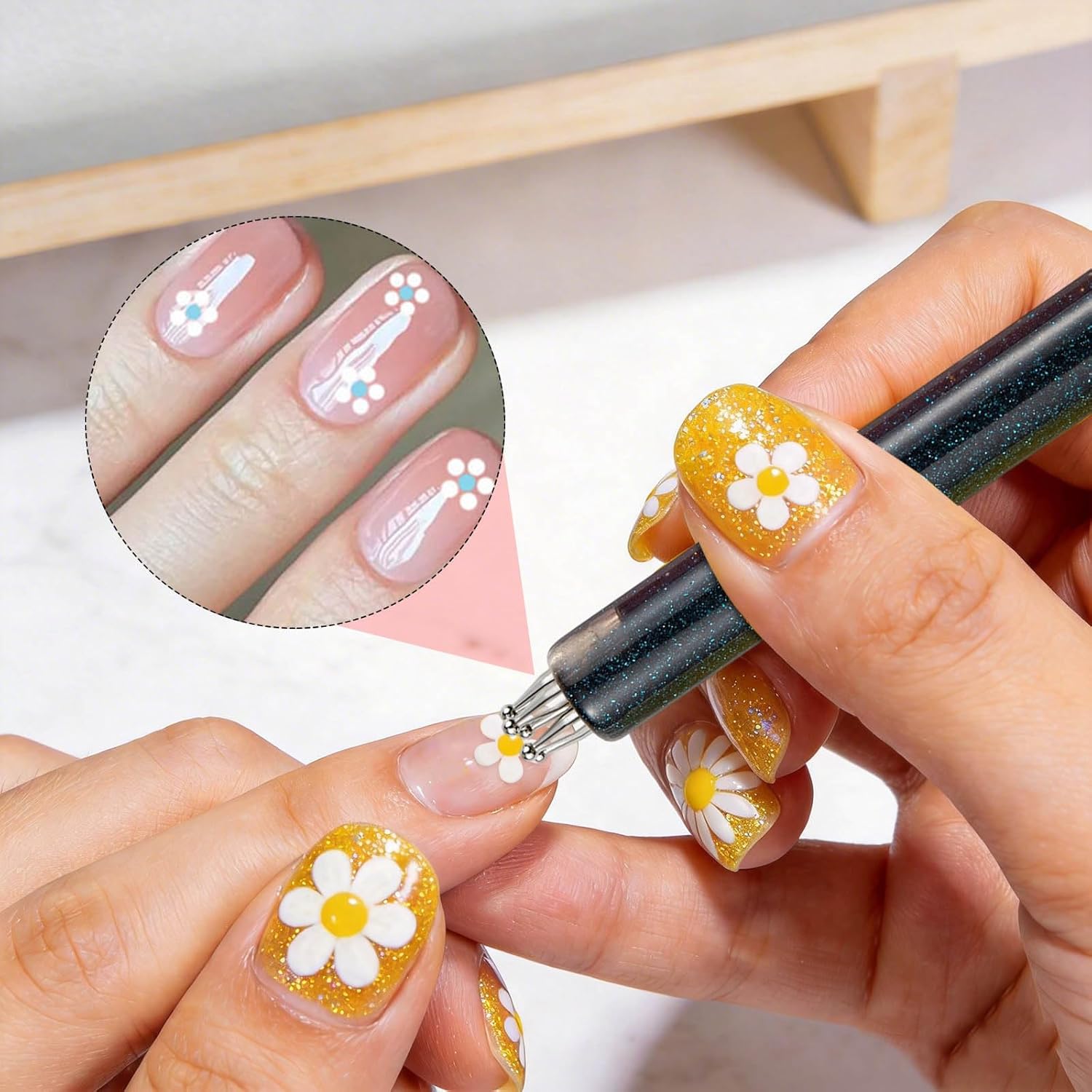 5 Petal Flower Nail Dotting Pe - Nail Art One Stroke 리뷰 및 가격