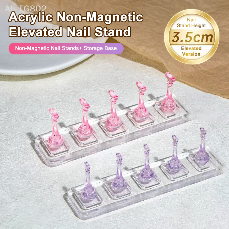 5 Grid Acrylic Nail Stand Non- - Nail Art Quotes 리뷰 및 가격