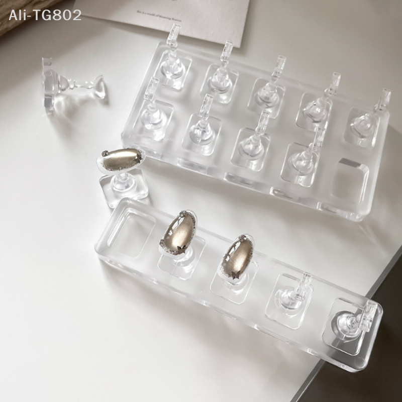 5 Grid Acrylic Nail Stand Non- - Nail Art Quotes 리뷰 및 가격