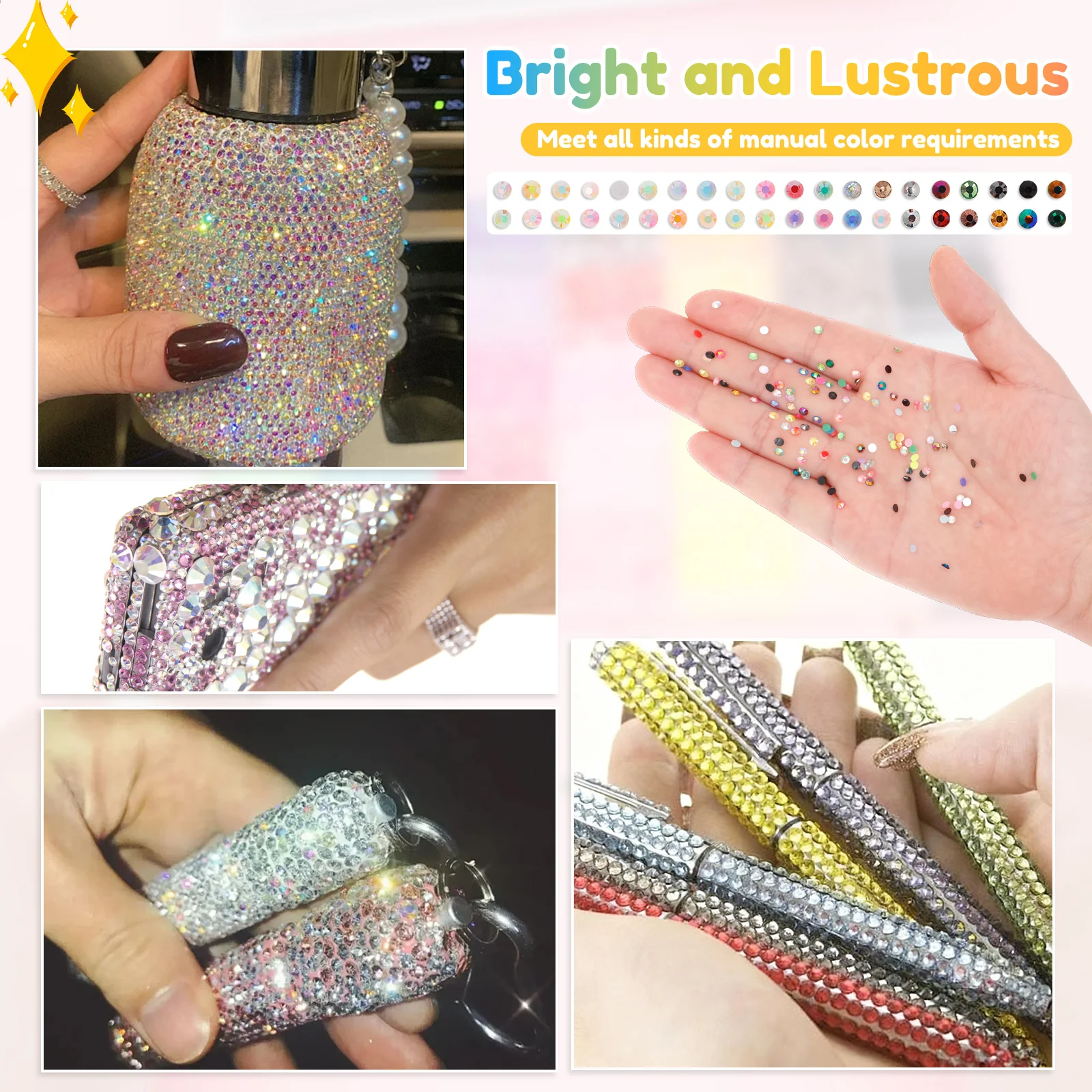 Resin Jelly Rhinestone Set Fad - Rhinestone Nail Gem 리뷰 및 가격