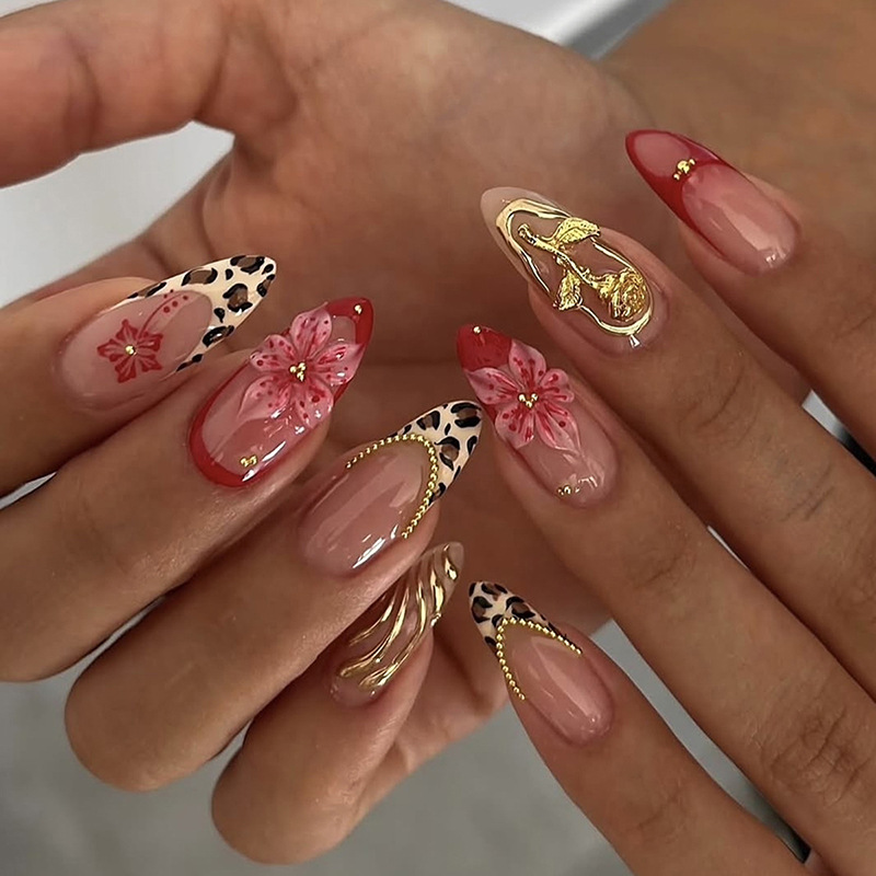 24pcs Red French Press on Nail - Nail Art French 리뷰 및 가격