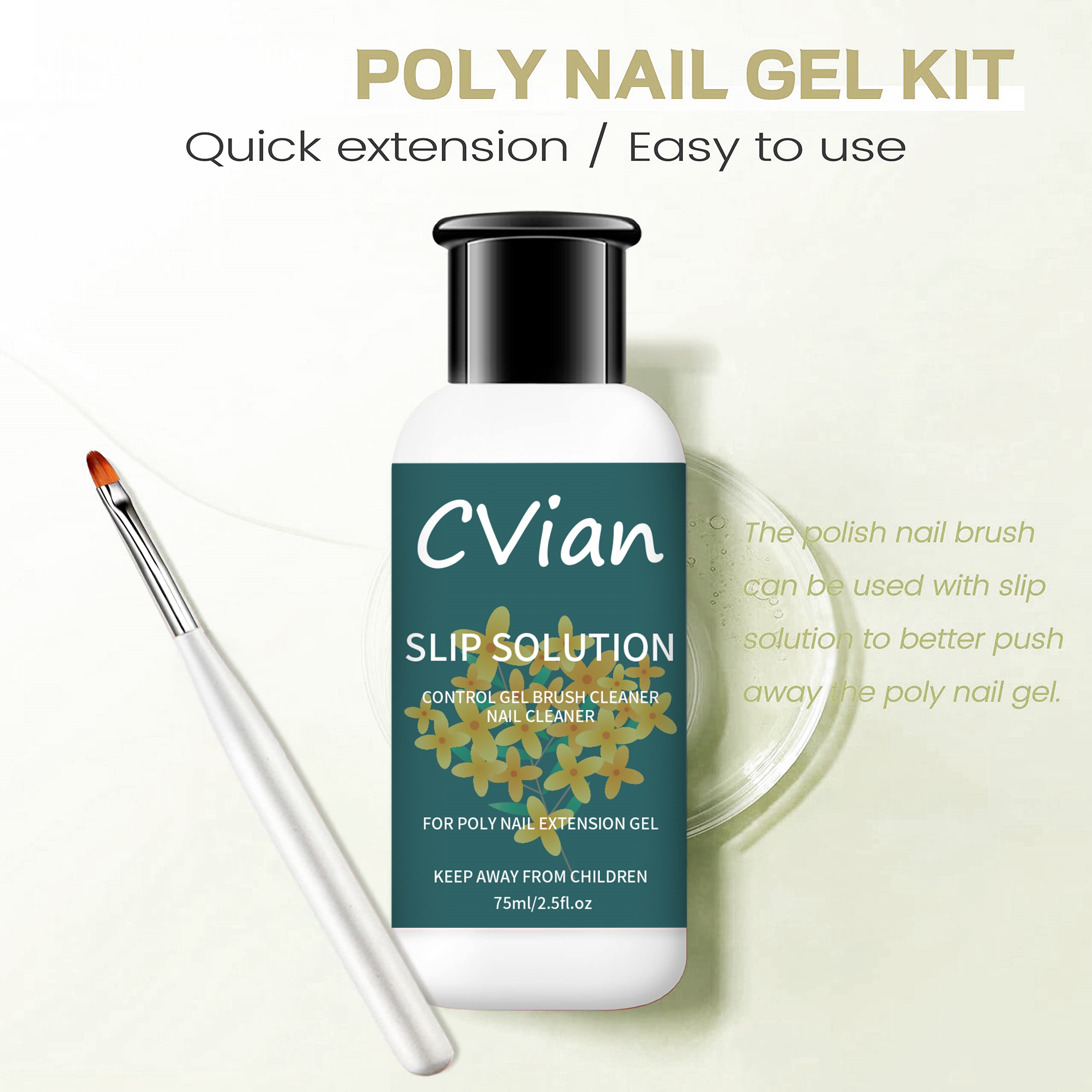 75ml Poly Gel Slip Solution Ki - Polygel Nail Kit 리뷰 및 가격