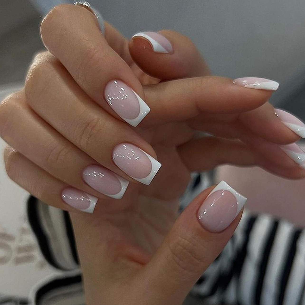 24Pcs Simple Ballet Glitter De - Nail Art French 리뷰 및 가격