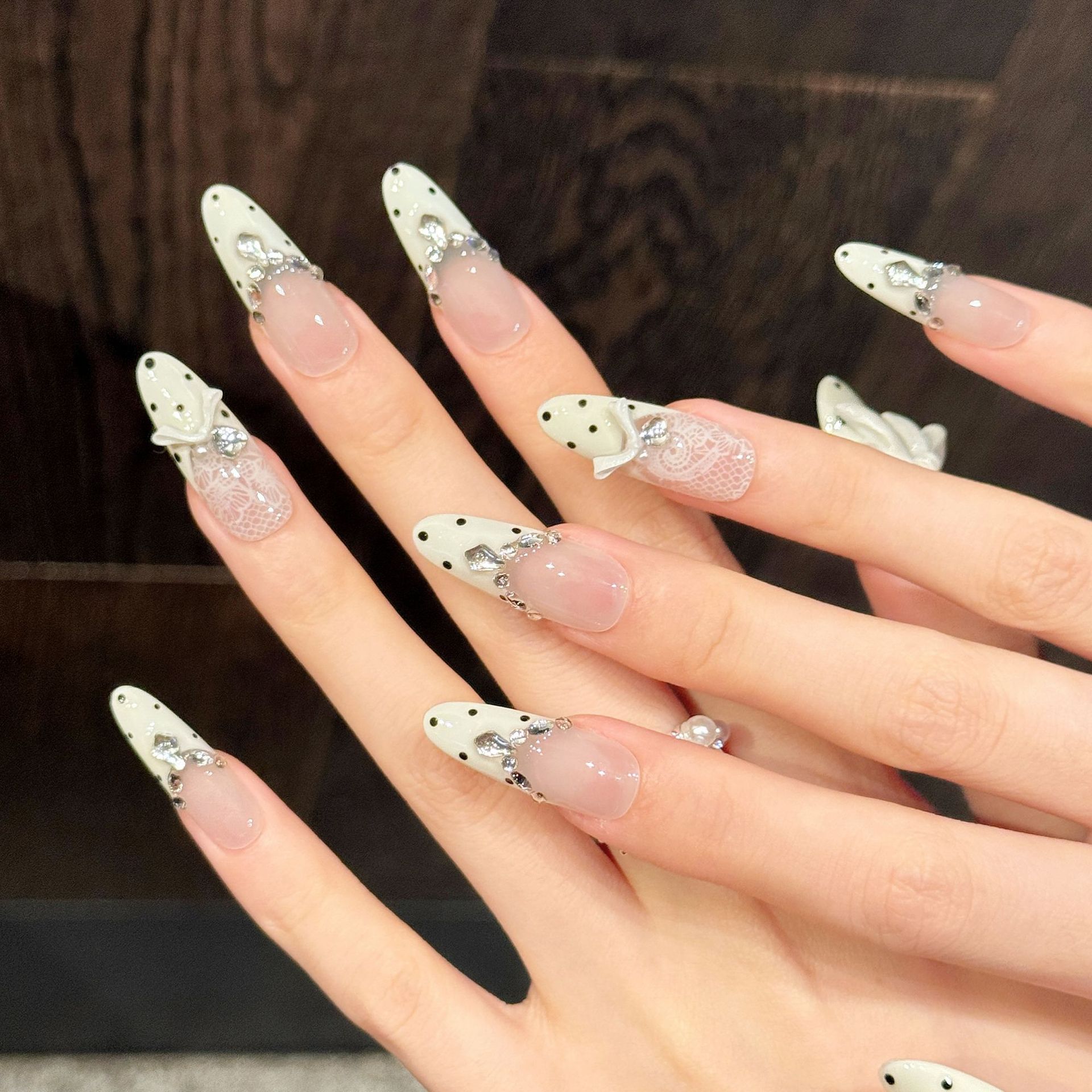 10pcs Pure Hand Pressed Long O - Nail Art Oval 리뷰 및 가격