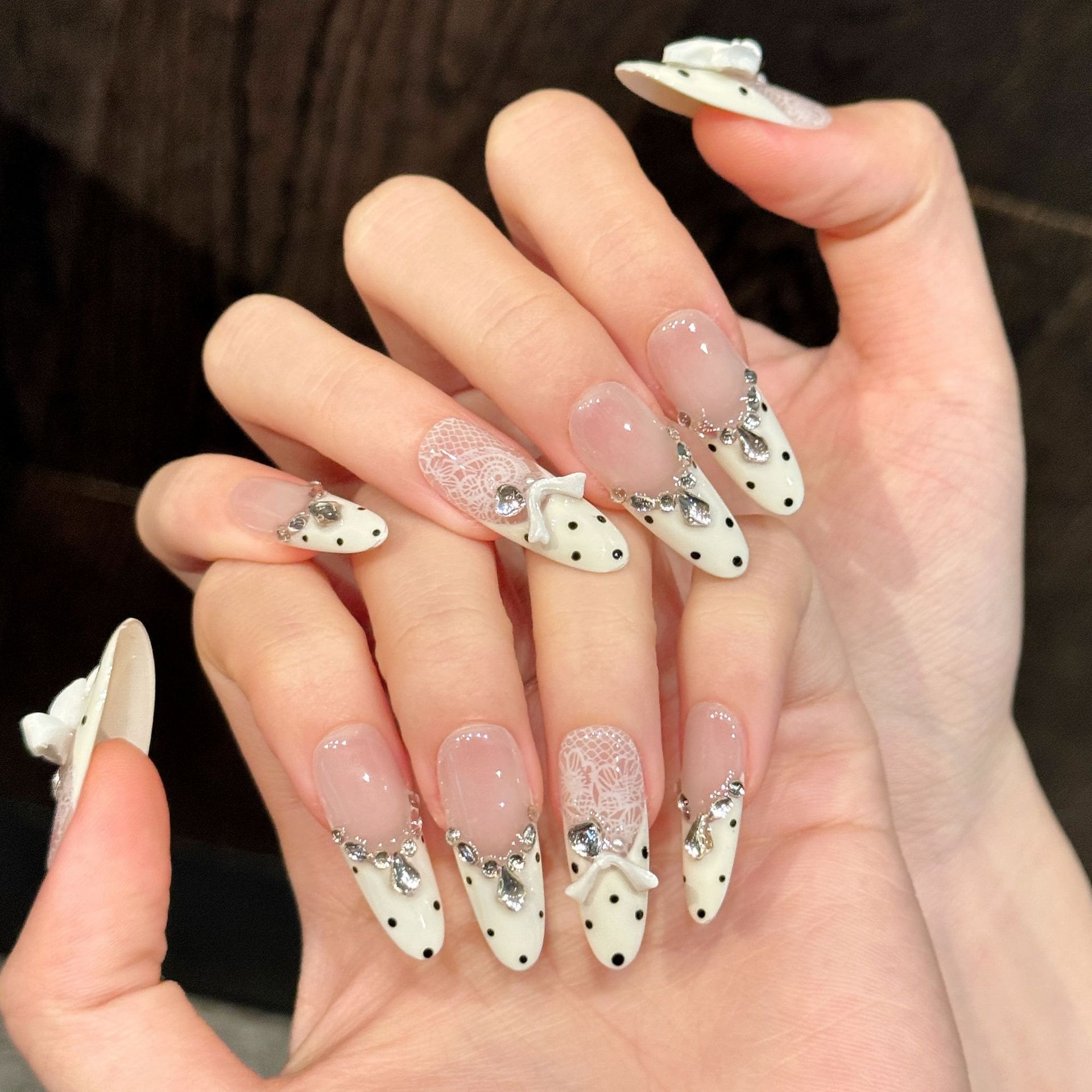 10pcs Pure Hand Pressed Long O - Nail Art Oval 리뷰 및 가격
