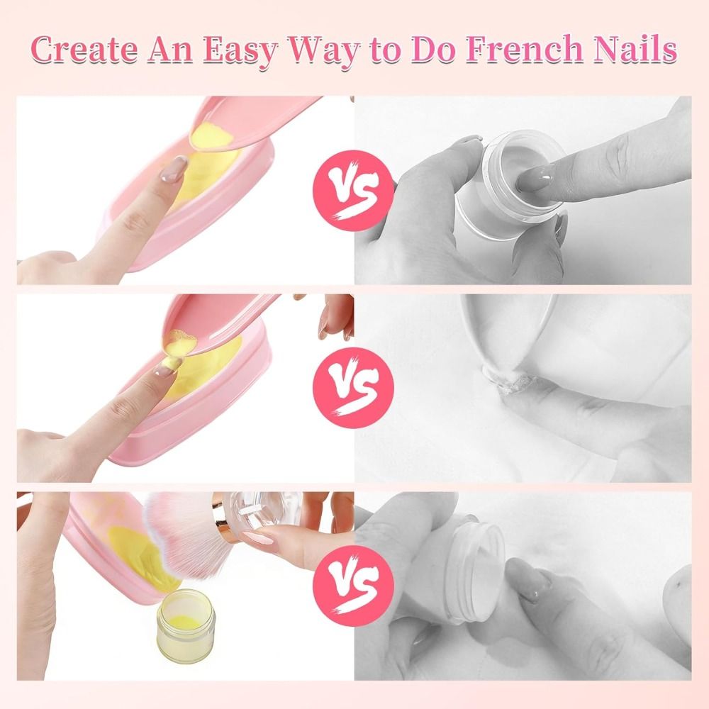 Portable Nai Art Nail Dip Cont - Nail Art French 리뷰 및 가격