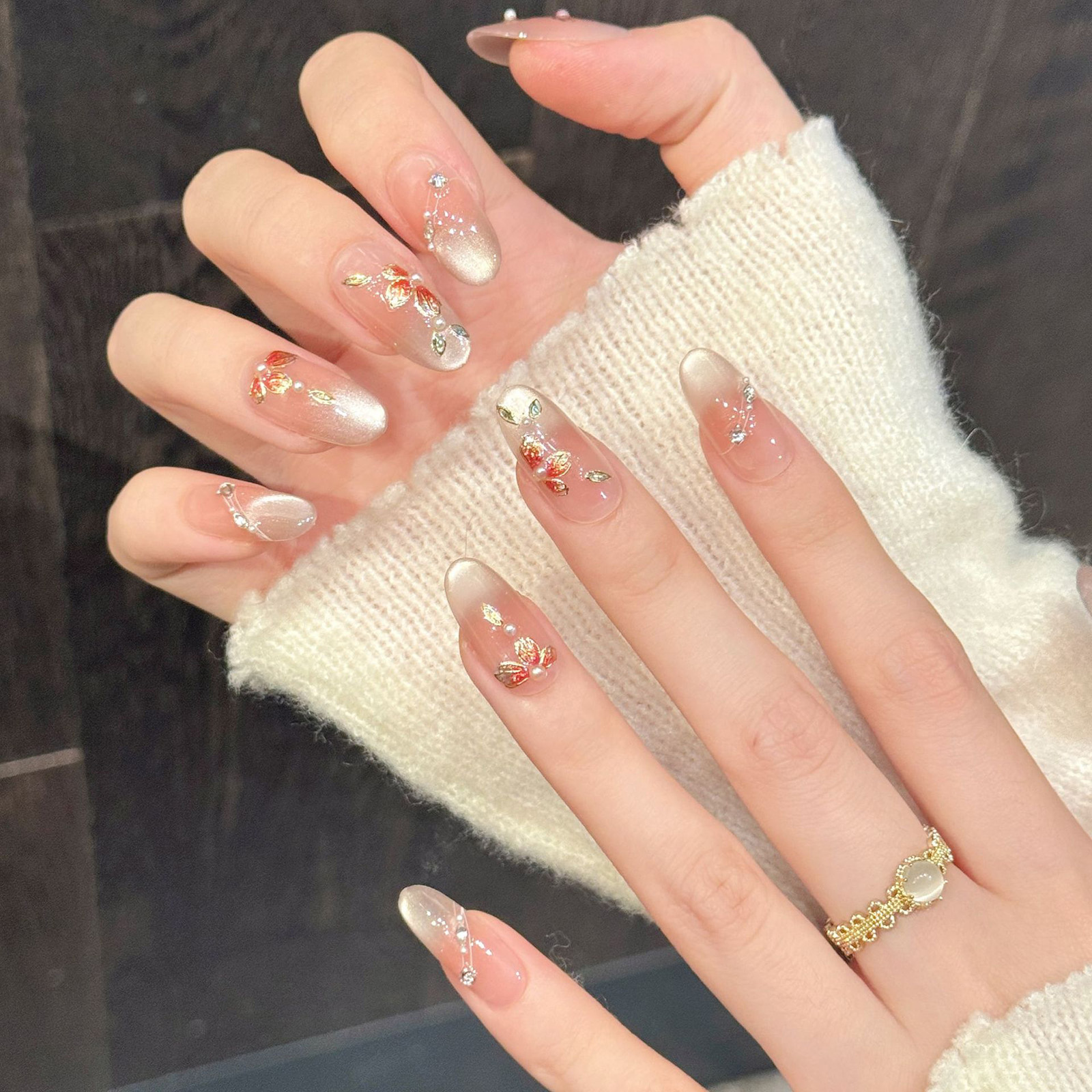10pcs Handmade Fake Nails Pres - Nail Art Oval 리뷰 및 가격